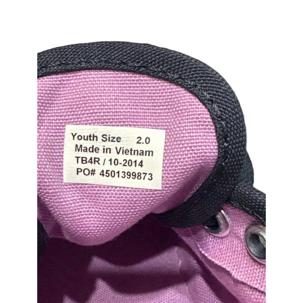 VANS Authentic Youth Size 2.0 - Navy Black / Purple Lining - Like New